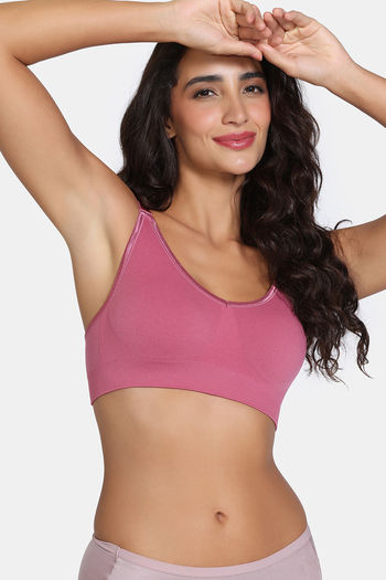 Buy Zivame Padded Non Wired Full Coverage T-Shirt Bra - Rose Wine